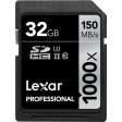 Lexar 32GB Professional 1000x SDHC Class 10 UHS-II Memory Card Up to 150 MB s For Sale