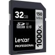 Lexar 32GB Professional 1000x SDHC Class 10 UHS-II Memory Card Up to 150 MB s For Sale