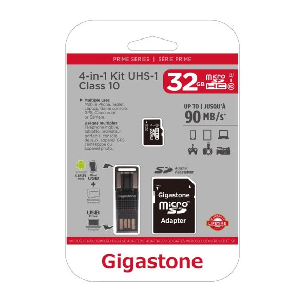 Gigastone 32 GB Micro SD Flash Memory Universal Pack 1 pk Hot on Sale