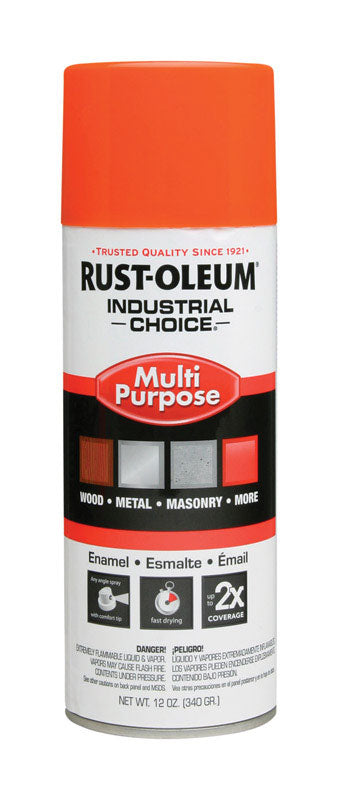 Rust-Oleum Industrial Choice OSHA Safety Orange Multi-Purpose Enamel Spray 12 oz For Cheap