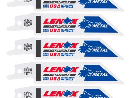 LENOX METALWOLF 4 in. Bi-Metal WAVE EDGE Reciprocating Saw Blade 14 TPI 5 pk Discount