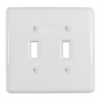 Amerelle Metro White 2 gang Ceramic Toggle Wall Plate 1 pk Fashion