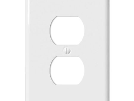 Amerelle Metro White 1 gang Ceramic Duplex Wall Plate 1 pk Supply