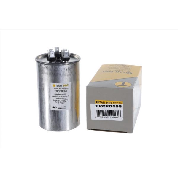 Titan Pro 55+5 MFD 440 V Round Run Capacitor Supply