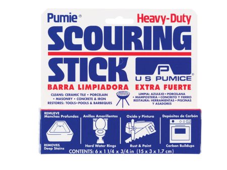 US Pumice Pumie Heavy Duty Scouring Stick For Bath Toilet 6 in. L 1 pk For Cheap