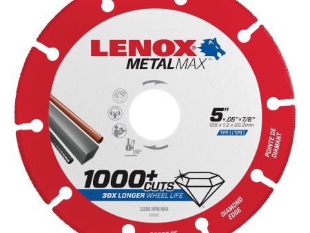 Lenox MetalMax 5 in. D X 7 8 in. Diamond Metal Cut-Off Wheel 1 pc Online Hot Sale