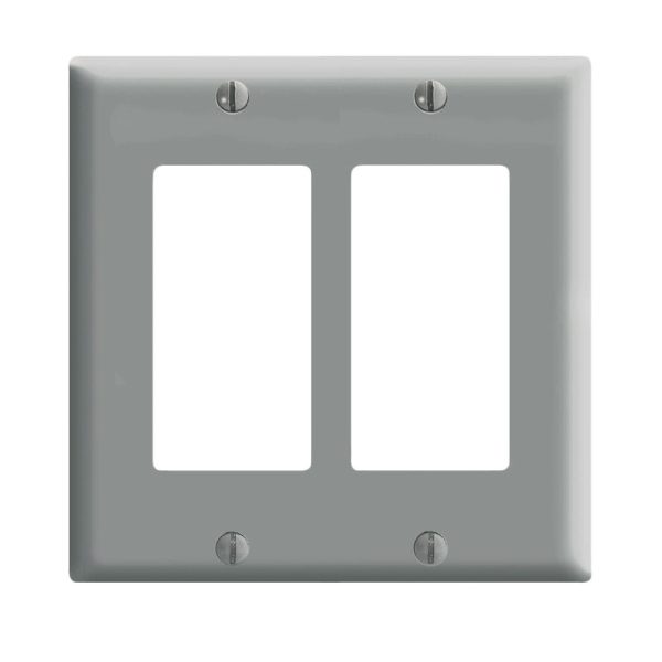 Leviton Decora Gray 2 gang Thermoset Plastic Decorator Wall Plate 1 pk Sale