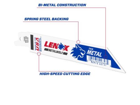 LENOX METALWOLF 6 in. Bi-Metal WAVE EDGE Reciprocating Saw Blade 24 TPI 1 blade Discount