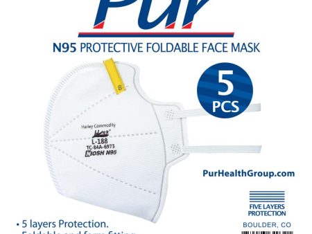 Pur Mason N95 General Purpose Face Mask White One Size Fits Most 5 pk Cheap