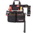 CLC Hultafors Work Gear Ballistic Polyester Tool and Nail Bag with Belt Black Red on Sale