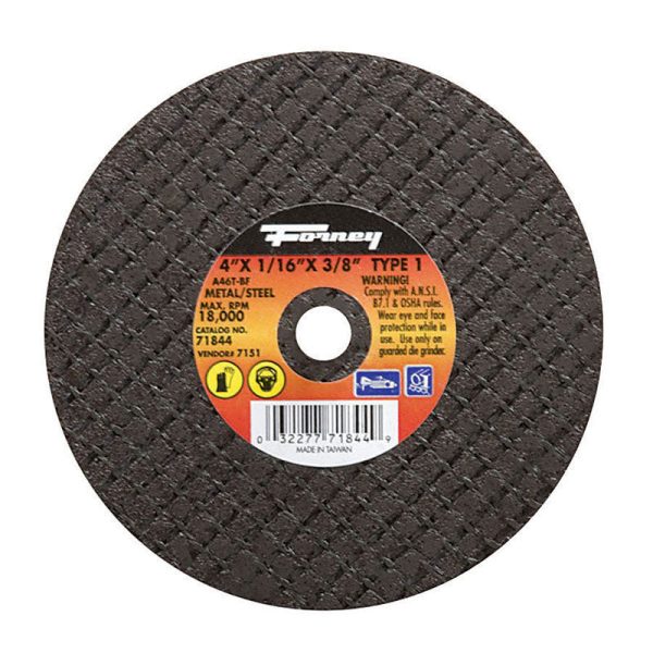 Forney 4 in. D X 3 8 in. Aluminum Oxide Metal Cut-Off Wheel 1 pc on Sale