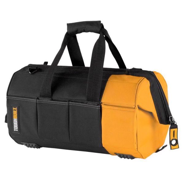 ToughBuilt 16 in. W X 10 in. H Polyester Massive Mouth Tool Bag 38 pocket Black Gray Orange 1 pc Discount