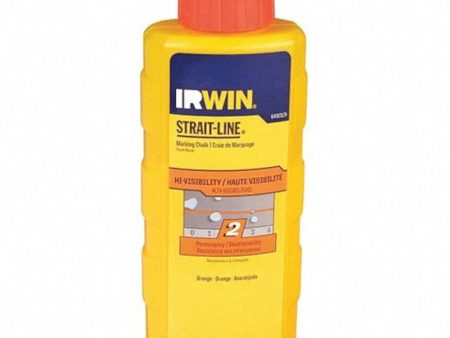 Irwin Strait-Line 8 oz Permanent Marking Chalk Fluorescent Orange 1 pk For Sale