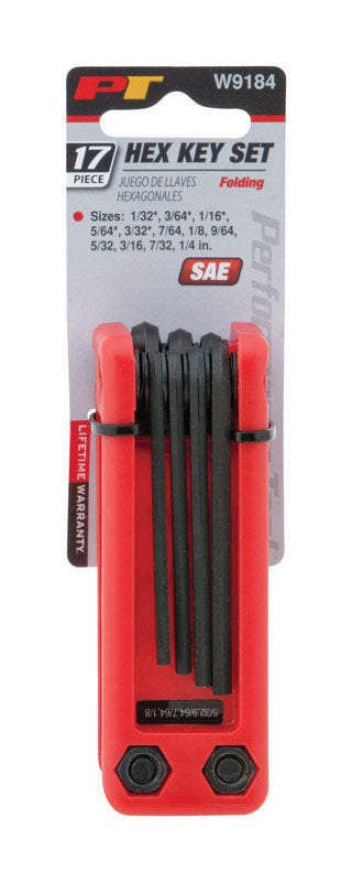 Performance Tool SAE Fold-Up Hex Key Set 17 pc For Discount