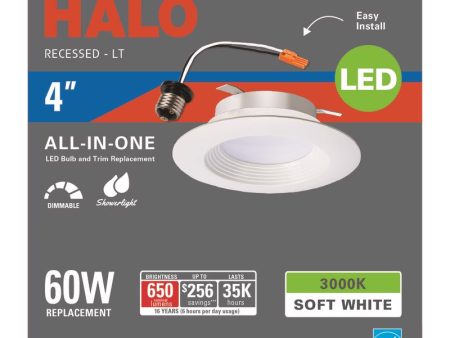 Halo White 4 in. W LED Retrofit Recessed Lighting 650 W Online