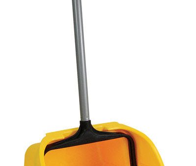 Quickie Yellow Plastic Stand-Up Long Handled Dust Pan Hot on Sale