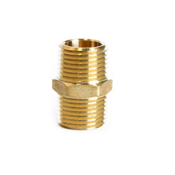 1 2 in. MPT X 1 2 in. D MPT Brass Hex Nipple Supply