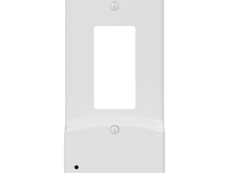 Westek LumiCover White 1 gang Plastic Decorator USB Nightlight Wall Plate 1 pk Online Sale