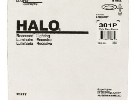 Halo Matte White 6 in. W Metal Incandescent Open Trim 75 W Online