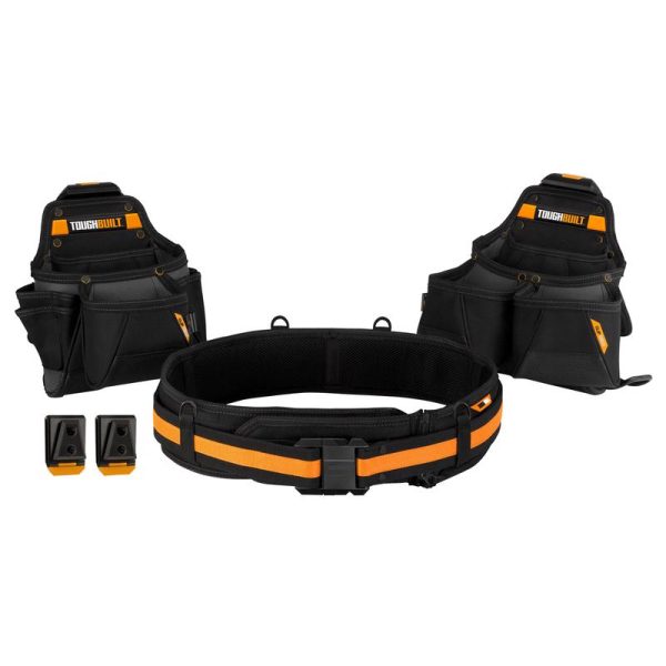 ToughBuilt 27 pocket Polyester Tradesman Tool Belt Set 9 in. L X 12.5 in. H Black Yellow L 32 in to For Sale