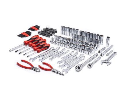 Crescent 1 4 and 3 8 in. drive Metric and SAE 6 Point Professional Mechanic s Tool Set 180 pc Sale