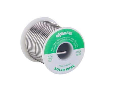 Alpha Metals 16 oz Solid Wire Solder 0.13 in. D Tin Lead 40 60 1 pc Sale