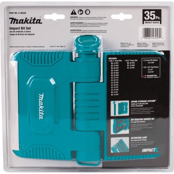 Makita ImpactX Assorted Driver Bit Set S2 Tool Steel 35 pc For Cheap