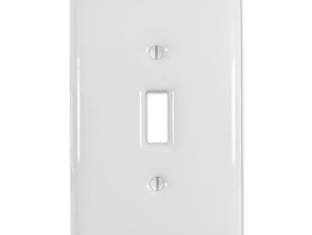 Amerelle Metro White 1 gang Stamped Steel Toggle Wall Plate 1 pk Hot on Sale