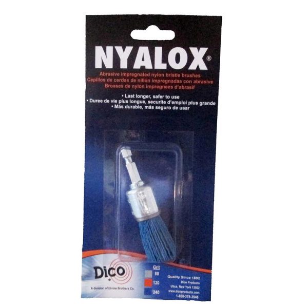 Dico NYALOX 3 4 in. Fine Crimped Mandrel Mounted Cup End Brush Nylon 4500 rpm 1 pc Online now