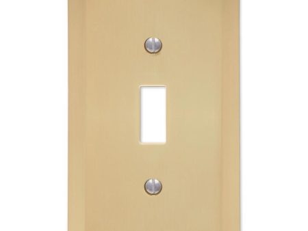 Amerelle Century Satin Brass 1 gang Stamped Steel Toggle Wall Plate 1 pk Discount