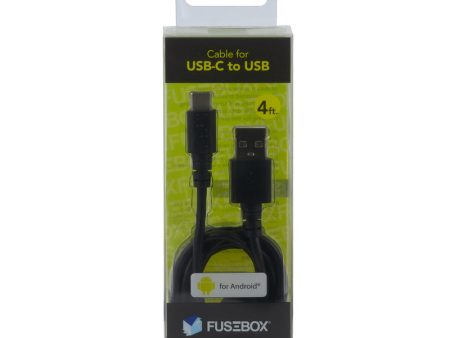 Fusebox USB-A to USB-C Cable 4 ft. Black Sale