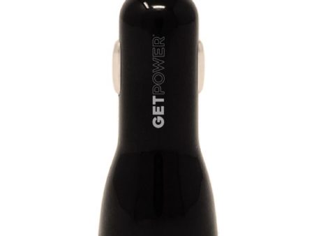 GetPower Black Dual USB Car Adapter For Universal Online now