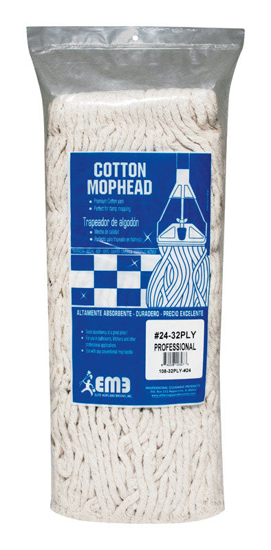 Elite Mops and Brooms #24 Cut End Cotton Mop Refill 1 pk Sale