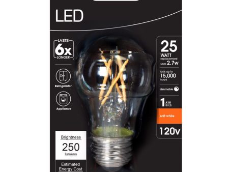 Feit A15 E26 (Medium) Filament LED Bulb Soft White 25 Watt Equivalence 1 pk Hot on Sale