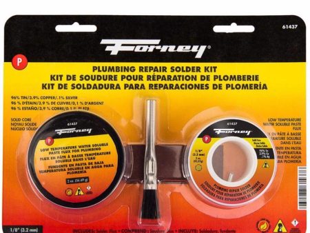 Forney 3 oz Lead-Free Plumbing Solder Kit 0.13 in. D Tin Copper Silver 96 3.9 0.1 3 pc Hot on Sale