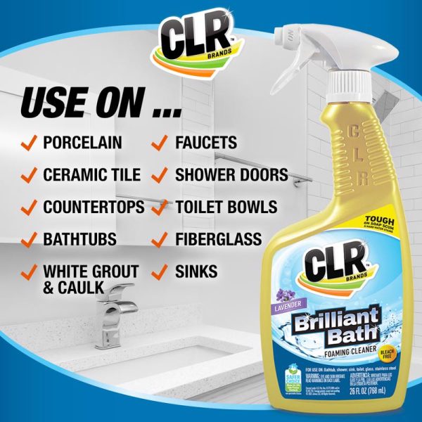 CLR Brilliant Bath Lavender Scent Foaming Cleaner 26 oz Liquid Supply