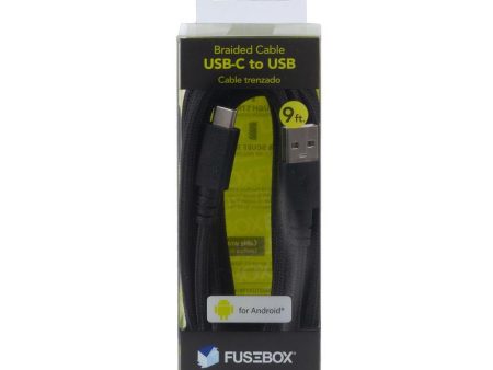 Fusebox USB to Type C Cable 9 ft. Black White Online Hot Sale