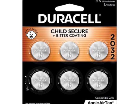 Duracell Lithium Coin 2032 3 V 265 mAh Security and Electronic Battery 6 pk Online now