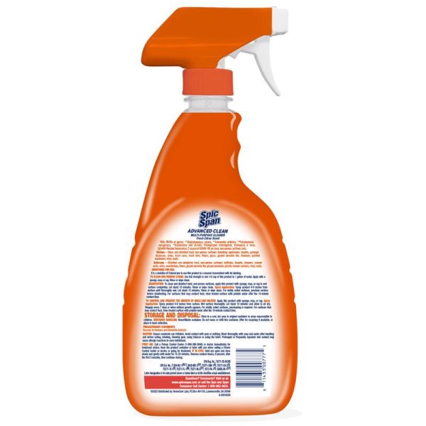 Spic and Span Fresh Citrus Scent Multi-Purpose Cleaner Liquid Spray 32 oz For Sale