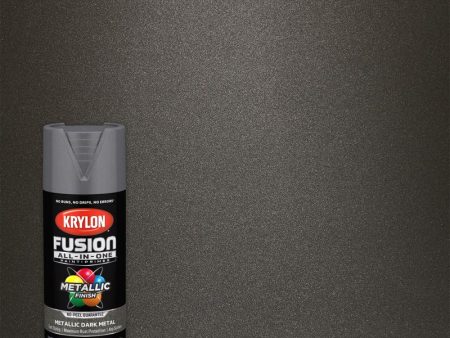 Krylon Fusion All-In-One Metallic Dark Metal Paint+Primer Spray Paint 12 oz Online Hot Sale