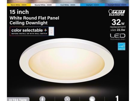 Feit EDGELIT 1 in. H X 15 in. W X 15 in. L White LED Flat Panel Light Fixture Cheap