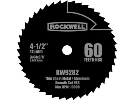 Rockwell 4-1 2 in. D X 3 8 in. Versacut High Speed Steel Circular Saw Blade 60 teeth Online Hot Sale