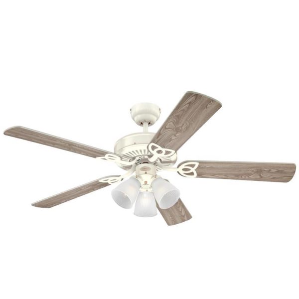 Westinghouse Vintage 52 in. White LED Indoor Ceiling Fan For Sale