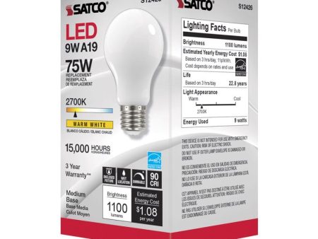 Satco A19 E26 (Medium) LED Bulb Soft White 75 Watt Equivalence 1 pk Supply