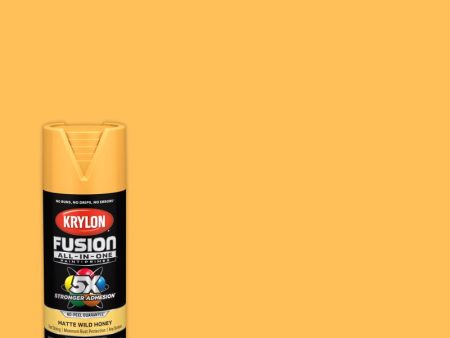 Krylon Fusion All-In-One Matte Wild Honey Paint+Primer Spray Paint 12 oz Discount