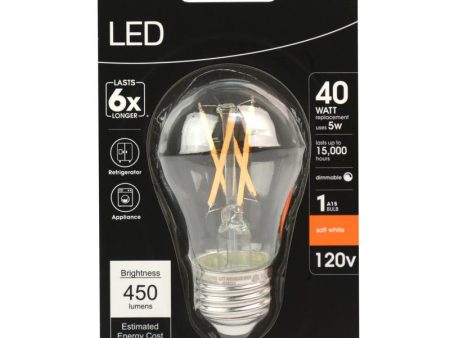 Feit A15 E26 (Medium) Filament LED Bulb Soft White 40 Watt Equivalence 1 pk For Discount