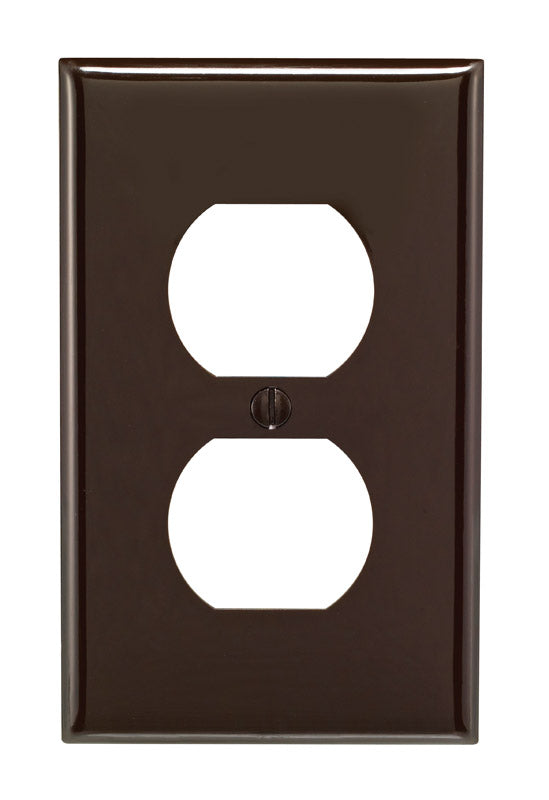 Leviton Brown 1 gang Nylon Duplex Wall Plate 1 pk Online Sale