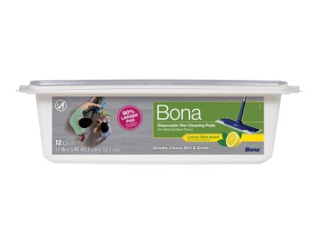 Bona Plant-Based Pulp Cleaning Wipes 5 in. W X 17 in. L 12 pk Discount