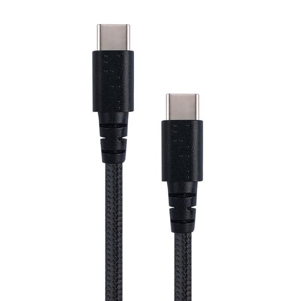 Fusebox Black PVC USB-C Cable For Smartphones 3 ft. L Hot on Sale