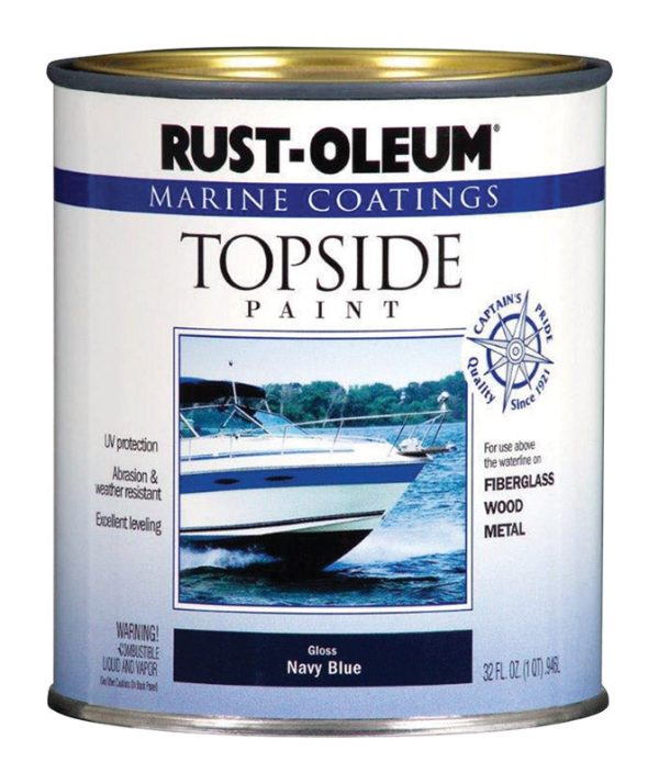 Rust-Oleum Marine Coatings Outdoor Gloss Navy Blue Marine Topside Paint 1 qt Discount